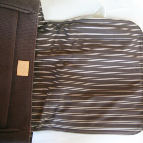 LOUIS VUITTON CUP BESACE TOILE ANTIGUA MOCCA MESSENGER BAG-100% AUTHENTIC - Picture 11 of 14